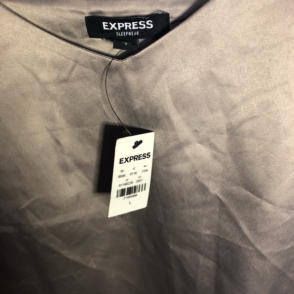 Express Silver Sleepwear Silky Top - Picture 3 of 5